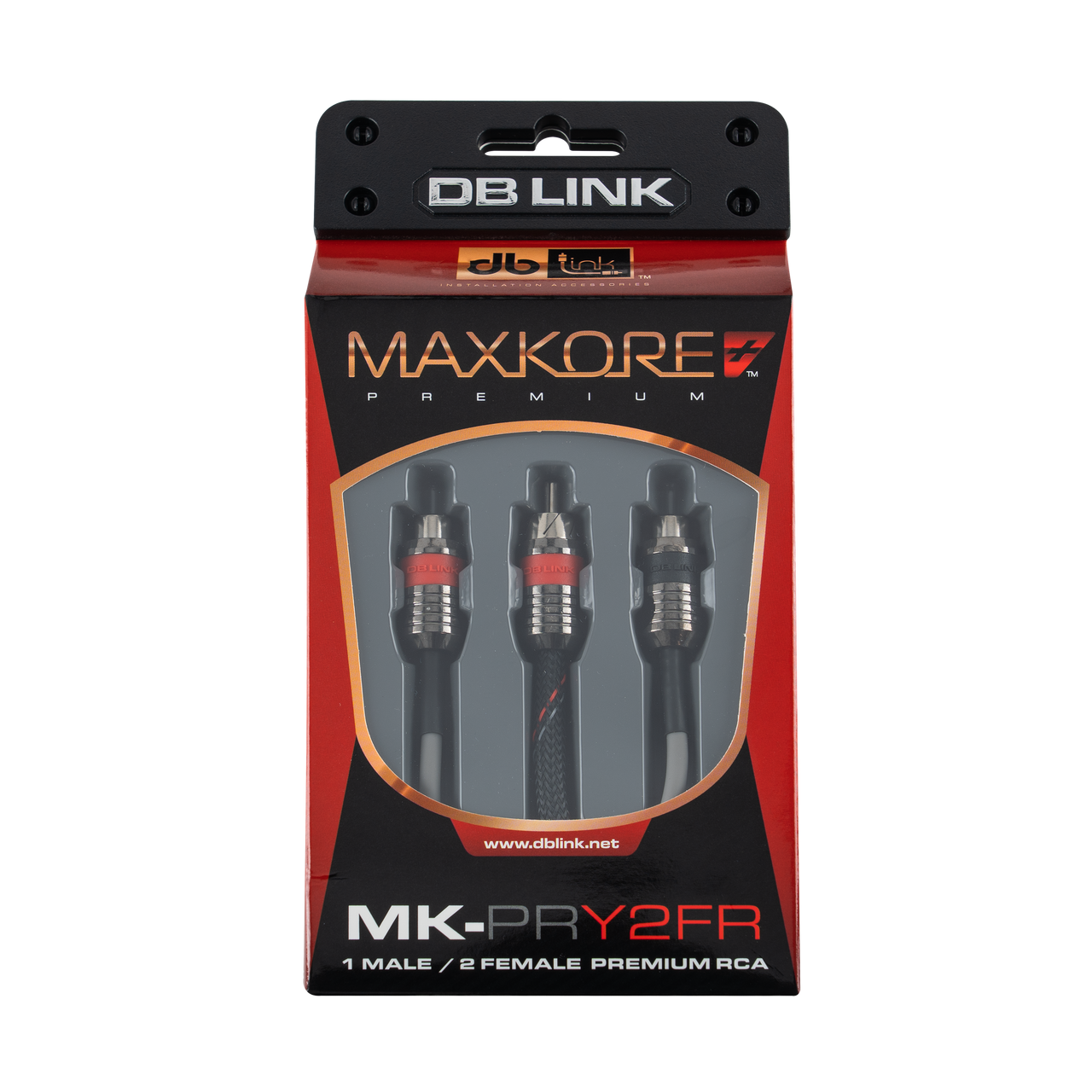 MK-PRY2FR : Maxkore+ Premium Quad Shield, 100% OFC, TINNED Anti-Corrosive RCA Ys 2F/1M