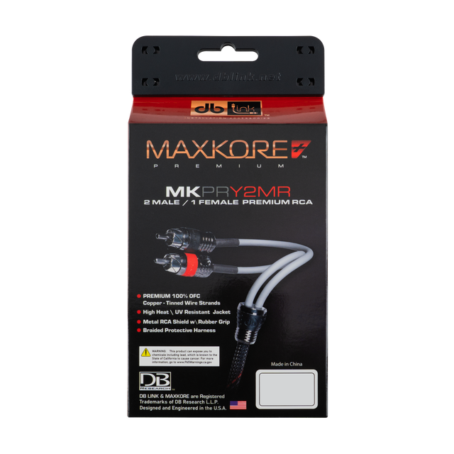 MK-PRY2MR : Maxkore+ Premium Quad Shield, 100% OFC, TINNED Anti-Corrosive RCA Ys 2M/1F