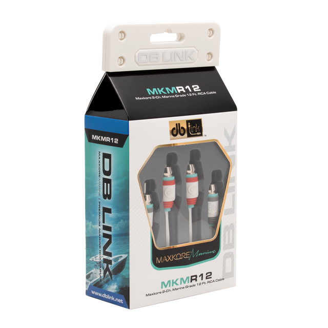 MKMR12 : 12' Maxkore Marine 100% OFC, Tinned Anti-Corrosive RCAs