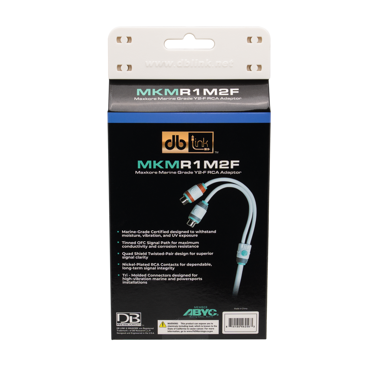 MKMR1M2F : Maxkore Marine 100% OFC, Tinned Anti-Corrosive RCAs Ys 1M/2F