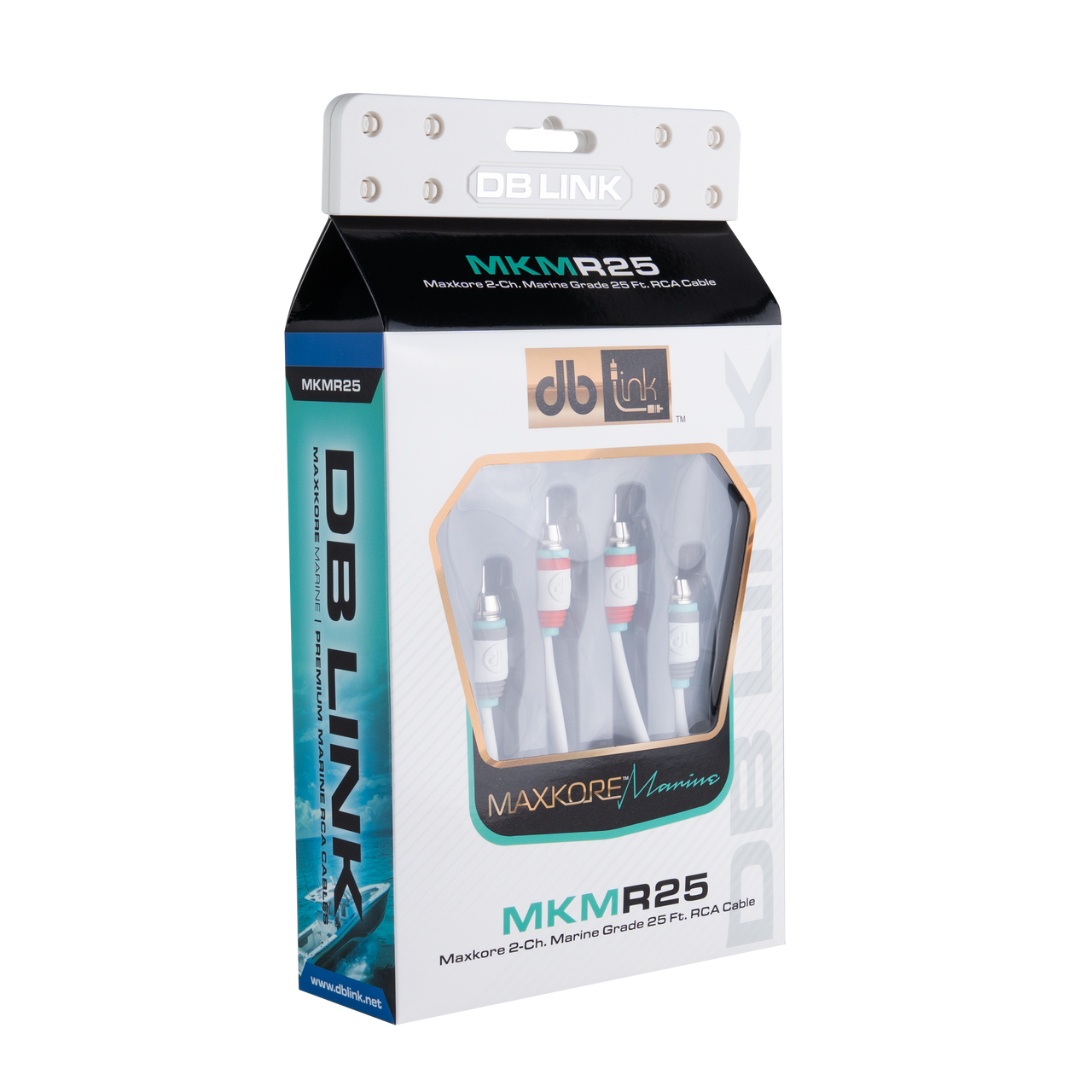 MKMR25 : 25' Maxkore Marine 100% OFC, Tinned Anti-Corrosive RCAs