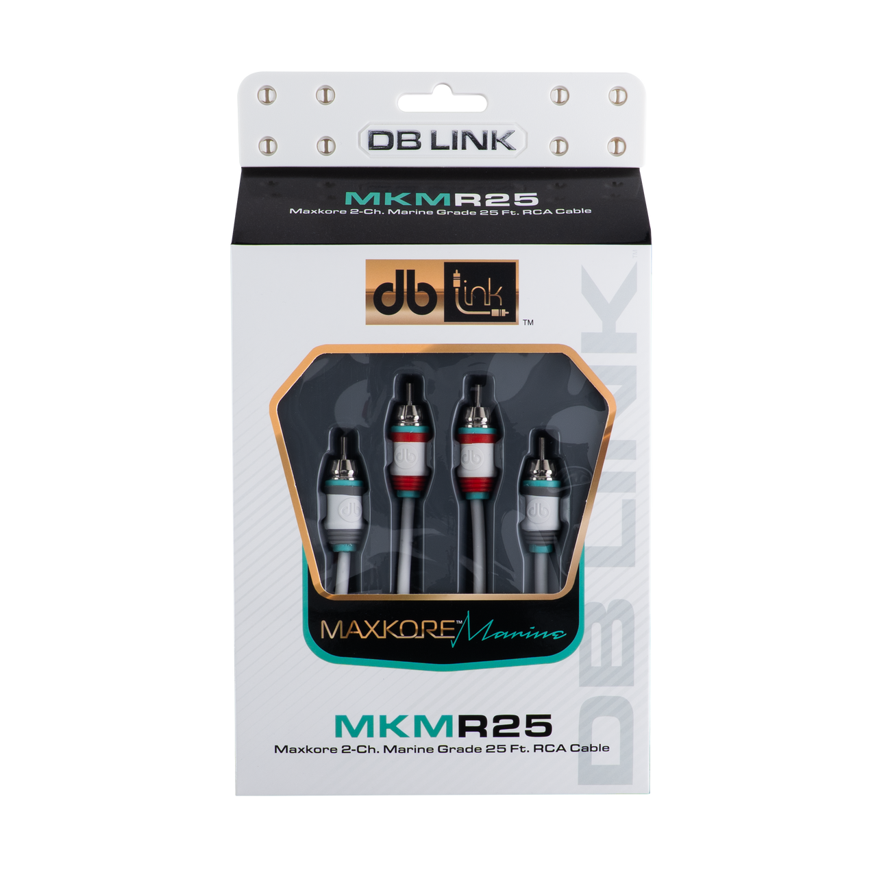 MKMR25 : 25' Maxkore Marine 100% OFC, Tinned Anti-Corrosive RCAs
