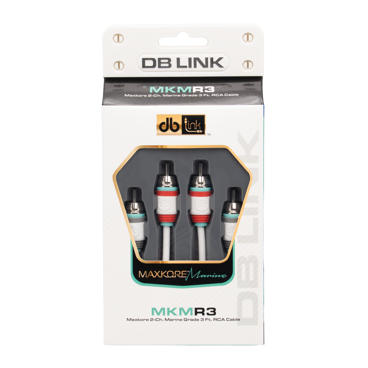 MKMR3 : 3' Maxkore Marine 100% OFC, Tinned Anti-Corrosive RCAs