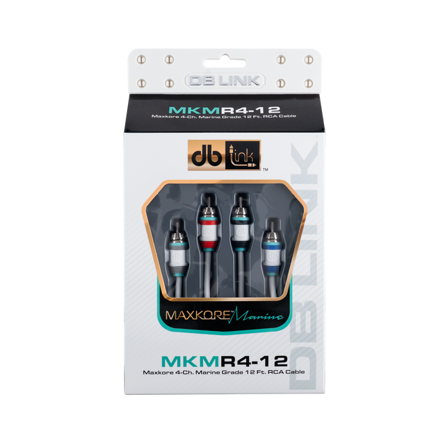 MKMR4-12 : 12' 4 Channel Maxkore Marine 100% OFC, Tinned Anti-Corrosive RCA
