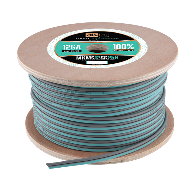 MKMS12SG250 : 250' 12 Ga Maxkore Marine Sea Green/Gray, 100% OFC, TINNED Anti-Corrosive Wire Roll