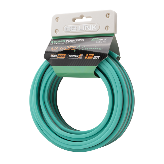 MKMS12SG25 : 25' 12 Ga Maxkore Marine Sea Green/Gray, 100% OFC, TINNED Anti-Corrosive Wire
