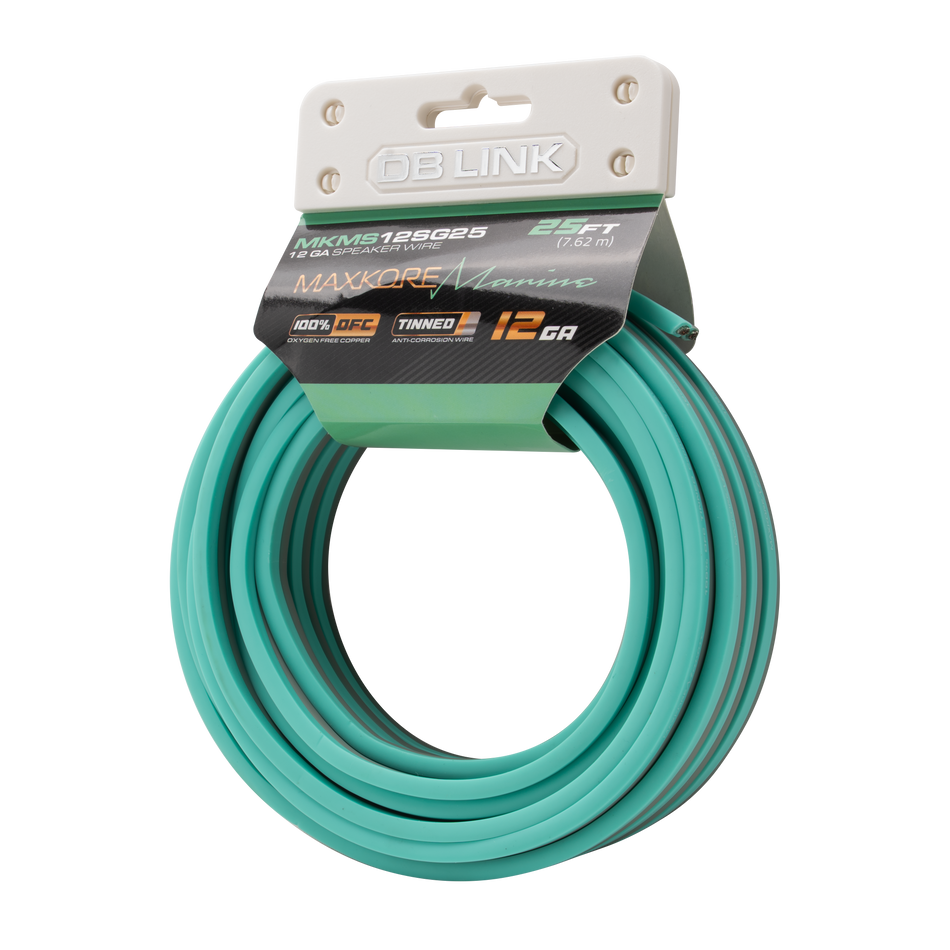 MKMS12SG25 : 25' 12 Ga Maxkore Marine Sea Green/Gray, 100% OFC, TINNED Anti-Corrosive Wire