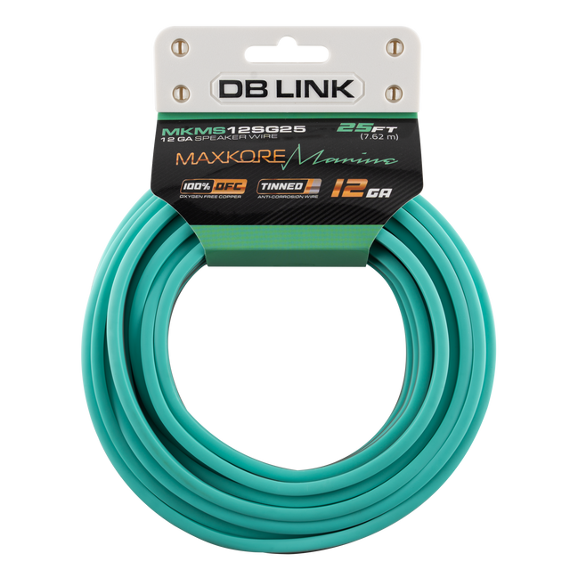 MKMS12SG25 : 25' 12 Ga Maxkore Marine Sea Green/Gray, 100% OFC, TINNED Anti-Corrosive Wire