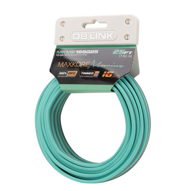 MKMS16SG25 : 25' 16 Ga Maxkore Marine Sea Green/Gray, 100% OFC, TINNED Anti-Corrosive Wire