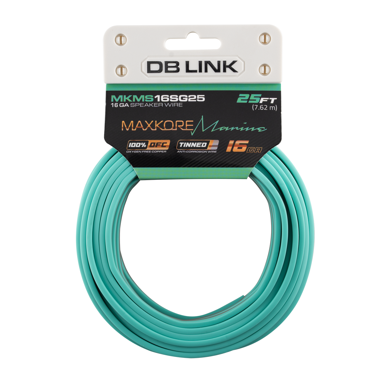 MKMS16SG25 : 25' 16 Ga Maxkore Marine Sea Green/Gray, 100% OFC, TINNED Anti-Corrosive Wire