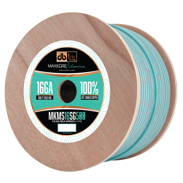 MKMS16SG500 : 500' 16 Ga Maxkore Marine Sea Green/Gray, 100% OFC, TINNED Anti-Corrosive Wire Roll