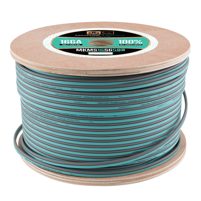 MKMS16SG500 : 500' 16 Ga Maxkore Marine Sea Green/Gray, 100% OFC, TINNED Anti-Corrosive Wire Roll