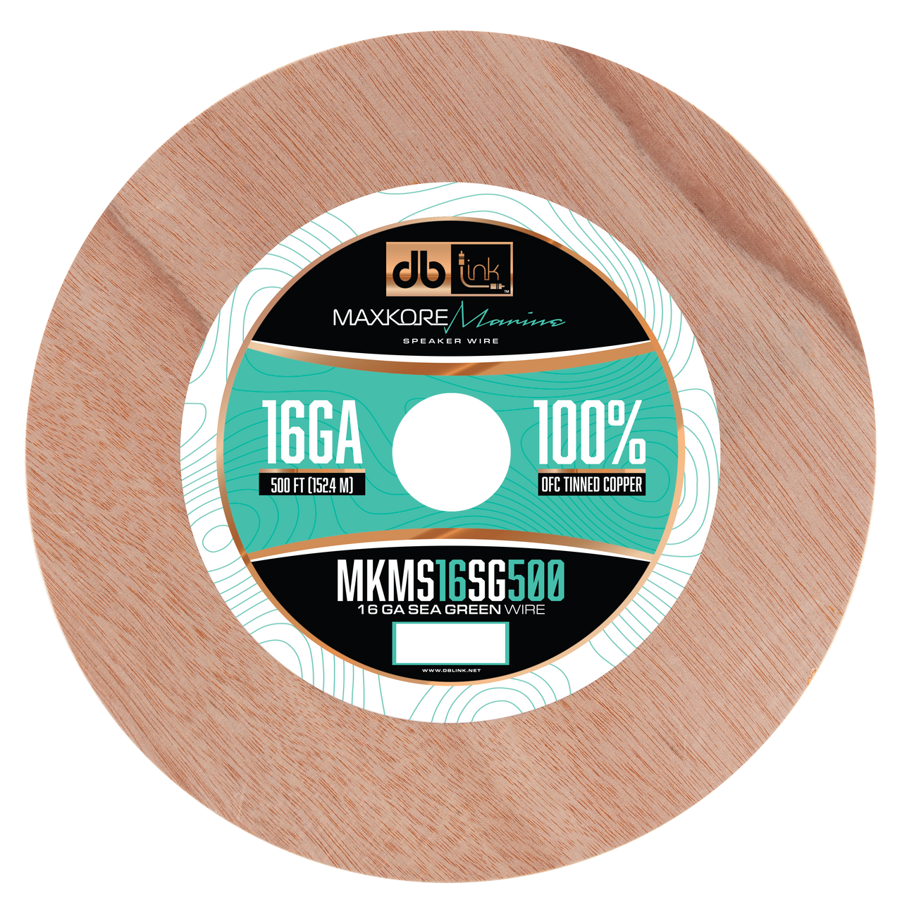 MKMS16SG500 : 500' 16 Ga Maxkore Marine Sea Green/Gray, 100% OFC, TINNED Anti-Corrosive Wire Roll