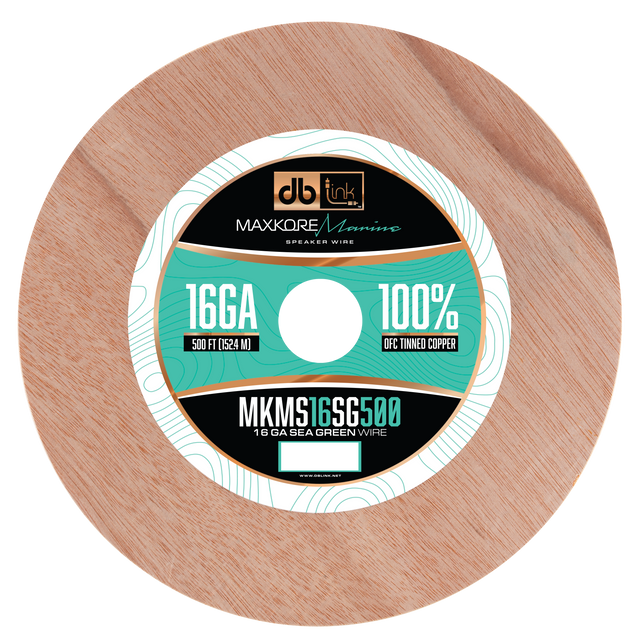 MKMS16SG500 : 500' 16 Ga Maxkore Marine Sea Green/Gray, 100% OFC, TINNED Anti-Corrosive Wire Roll