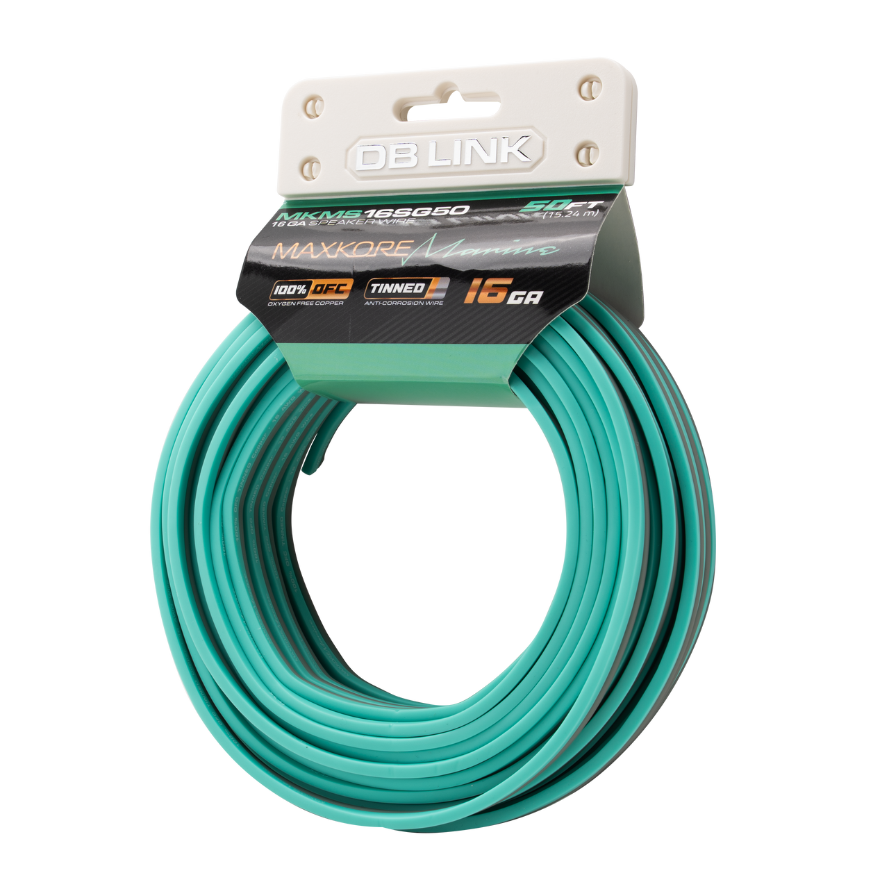 MKMS16SG50 : 50' 16 Ga Maxkore Marine Sea Green/Gray, 100% OFC, TINNED Anti-Corrosive Wire