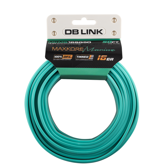 MKMS16SG50 : 50' 16 Ga Maxkore Marine Sea Green/Gray, 100% OFC, TINNED Anti-Corrosive Wire
