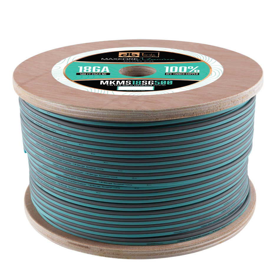 MKMS18SG500 : 500' 18Ga Maxkore Marine Sea Green/Gray, 100% OFC, TINNED Anti-Corrosive Wire Roll