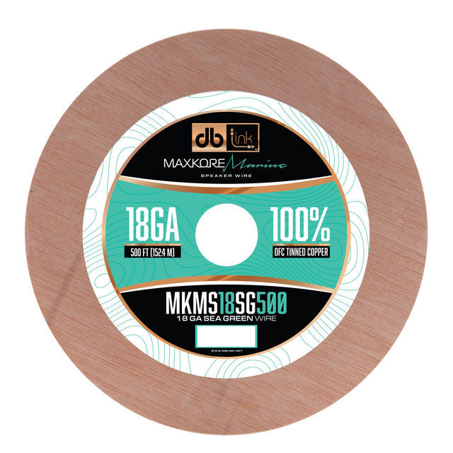MKMS18SG500 : 500' 18Ga Maxkore Marine Sea Green/Gray, 100% OFC, TINNED Anti-Corrosive Wire Roll