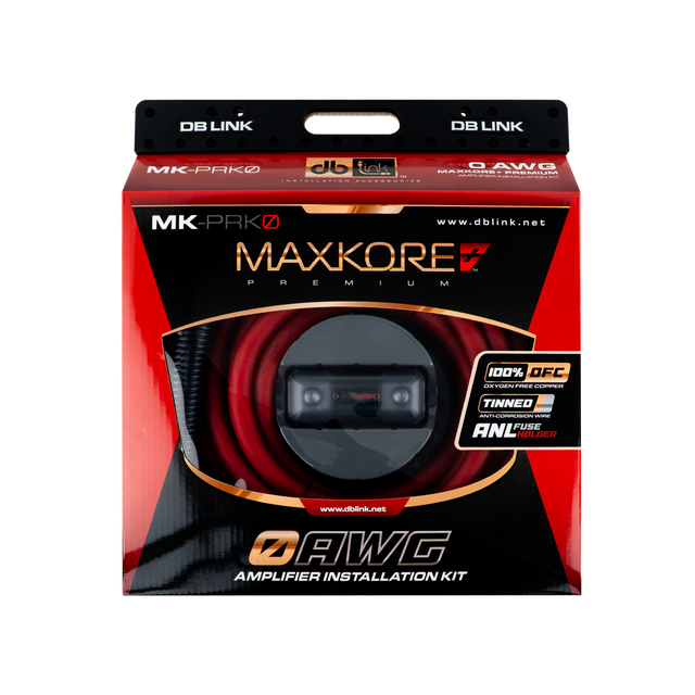 MK-PRK0 : 0 AWG Maxkore+ Premium, 100% OFC, TINNED Anti-Corrosive Amplifier Intallation Kit