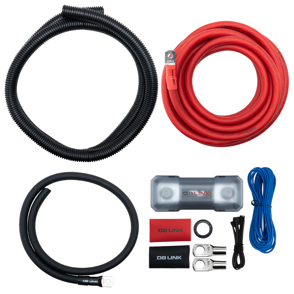 MK-PRK0 : 0 AWG Maxkore+ Premium, 100% OFC, TINNED Anti-Corrosive Amplifier Intallation Kit
