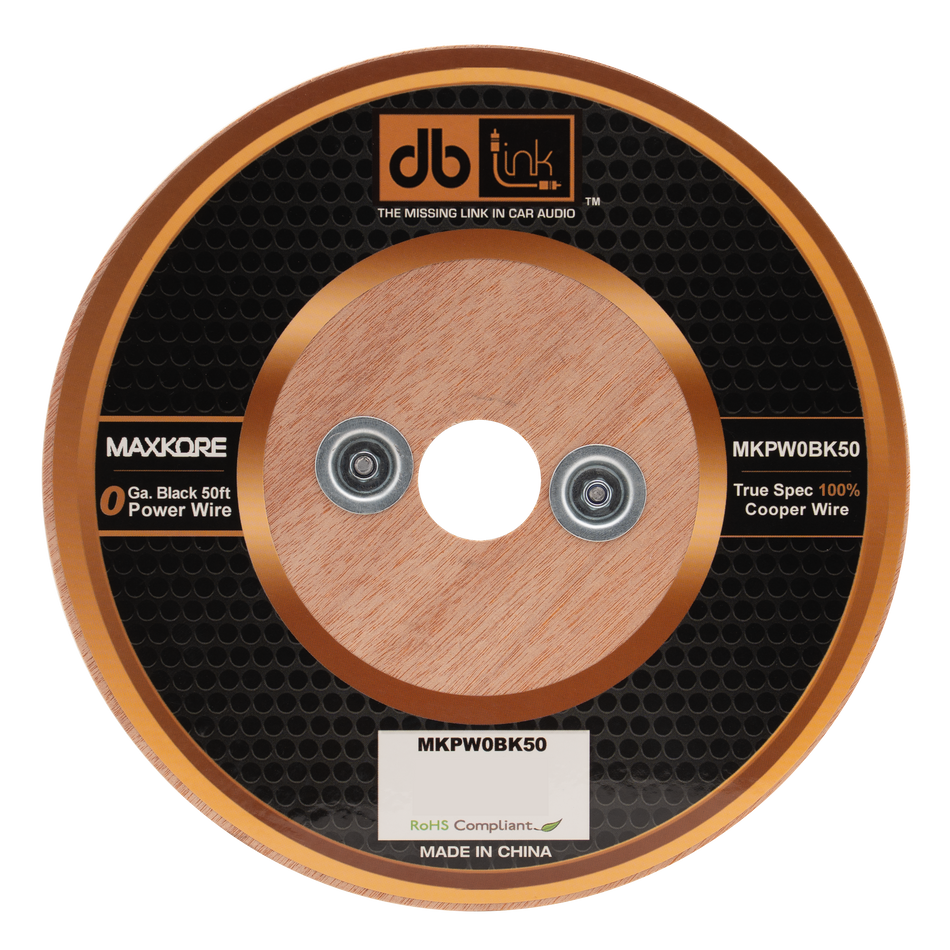 MKPW0BK50 : 0 Gauge Black 50 ft. Maxkore Soft Touch Power Wire Roll