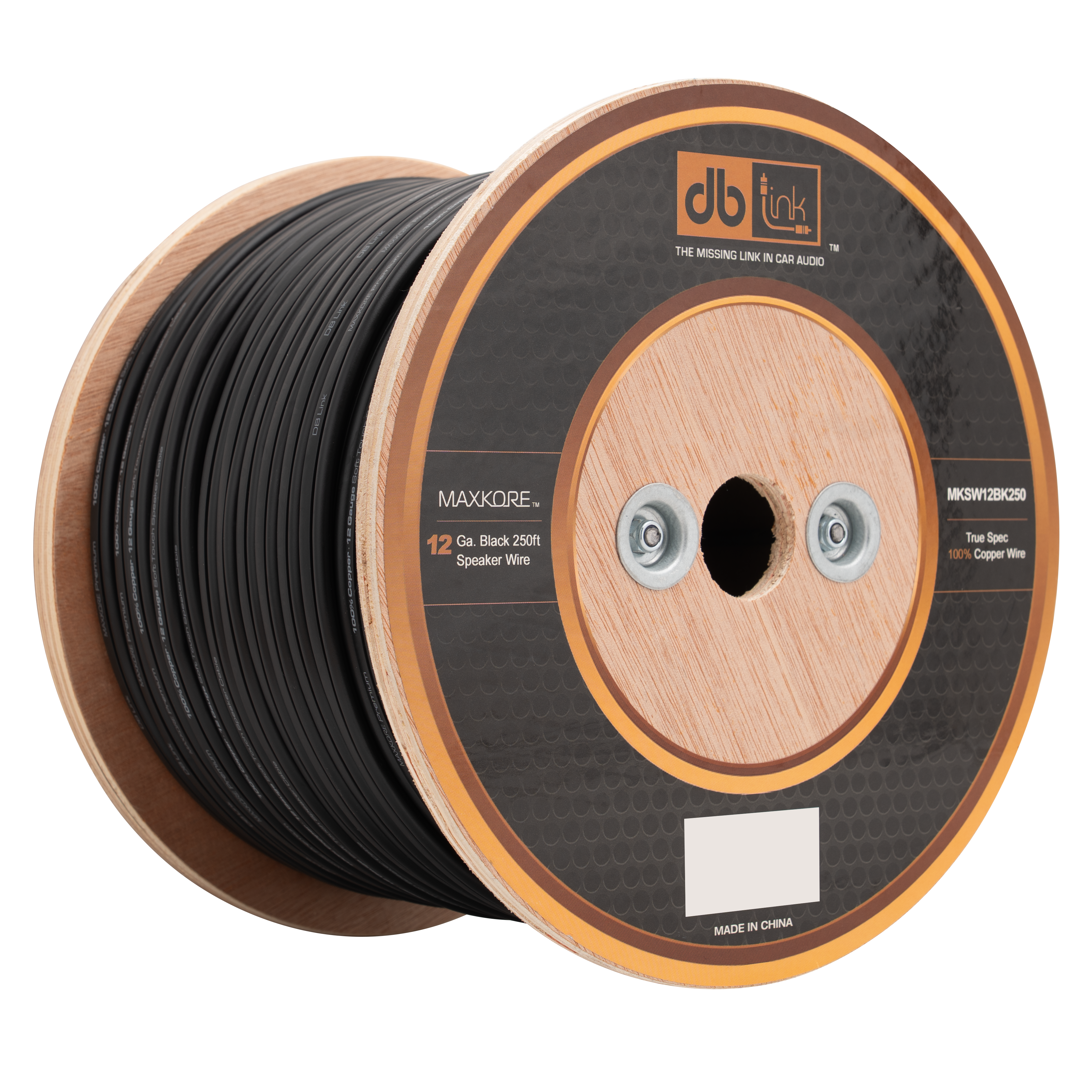 MKSW12BK250 : 12 Gauge Black 250 ft. Maxkore Soft Touch Speaker