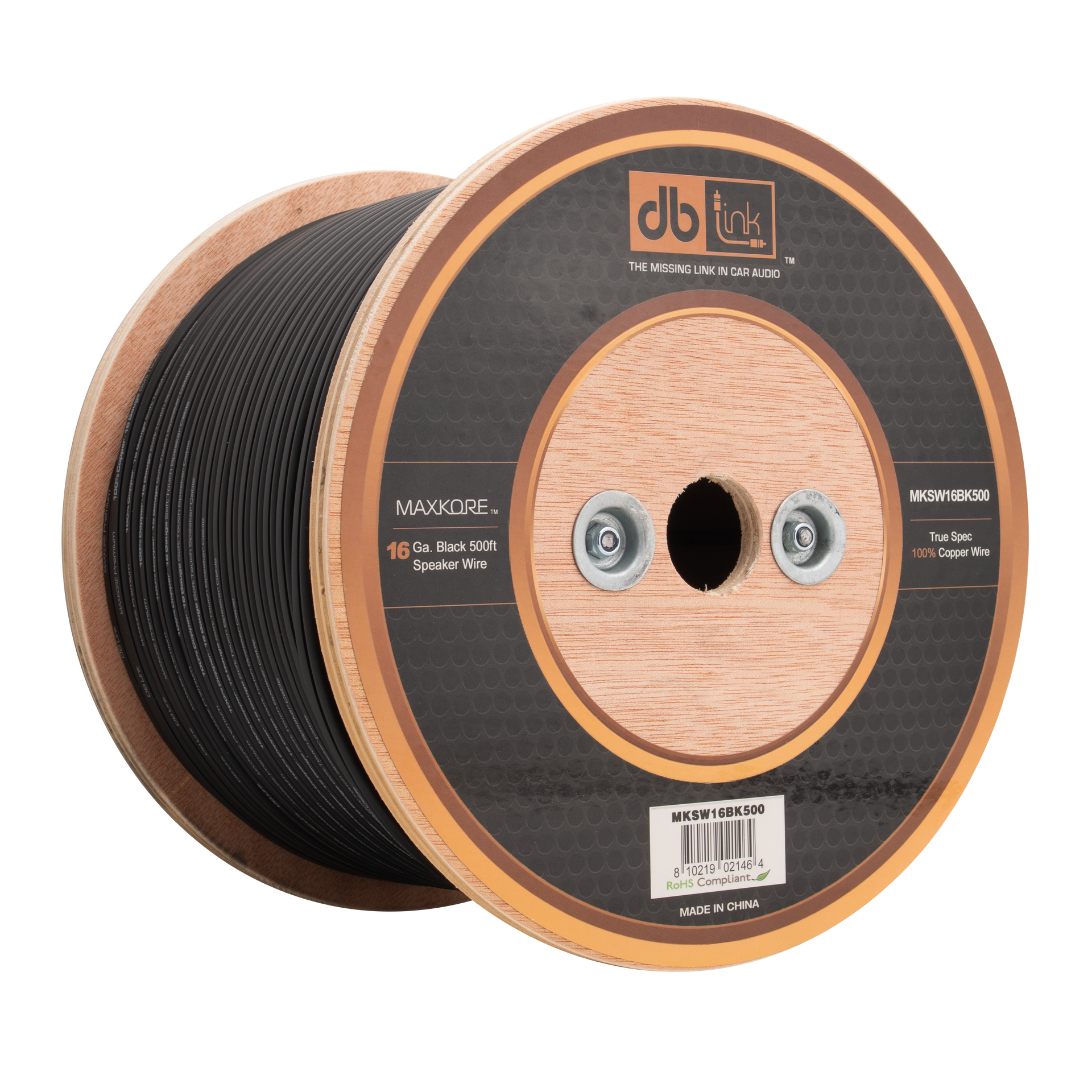 MKSW16BK500 : 16 Gauge Black 500 ft. Maxkore Soft Touch Speaker