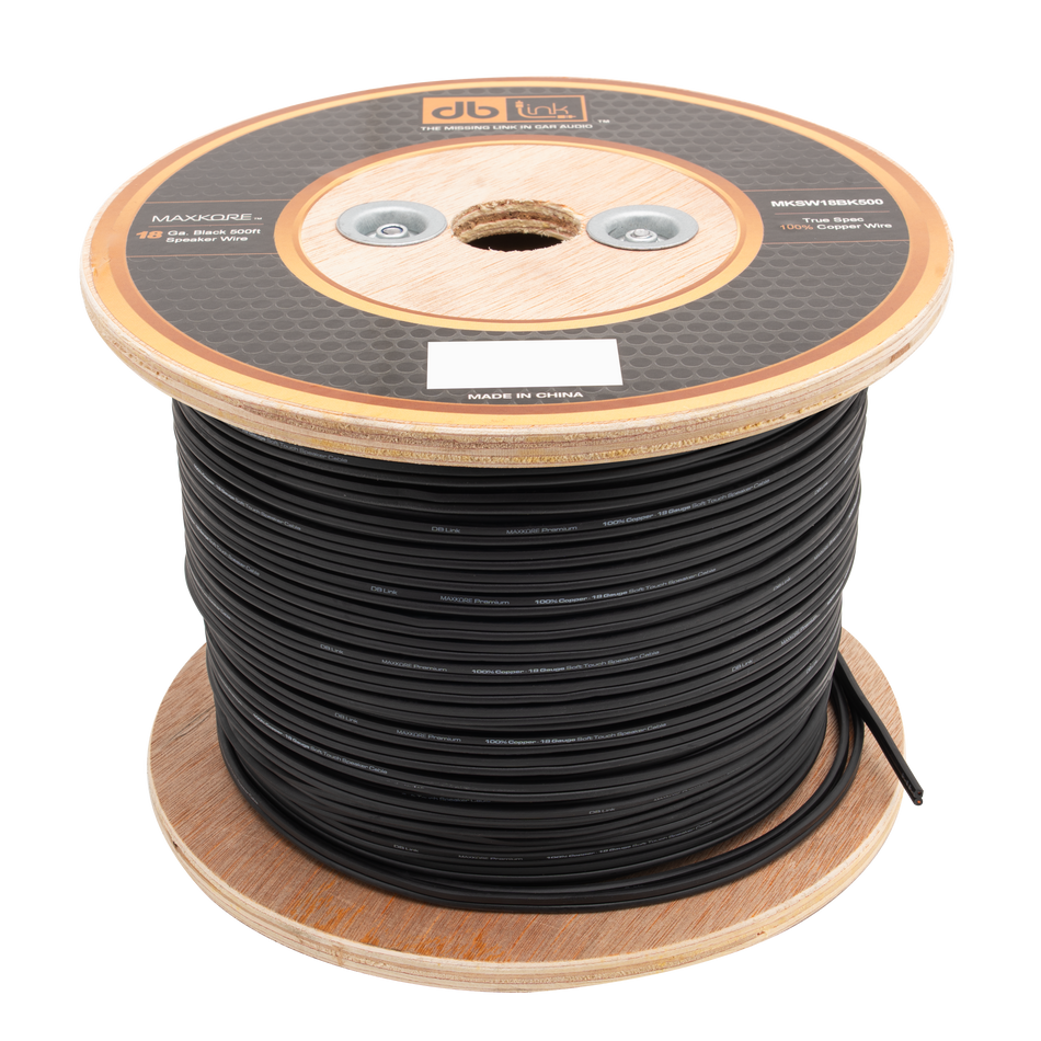 MKSW18BK500 : 18 Gauge Black 500 ft. Soft Touch Speaker Wire