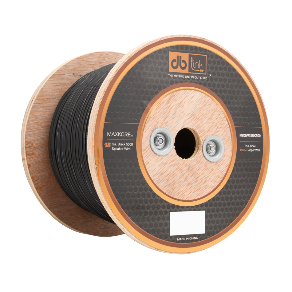 MKSW18BK500 : 18 Gauge Black 500 ft. Soft Touch Speaker Wire