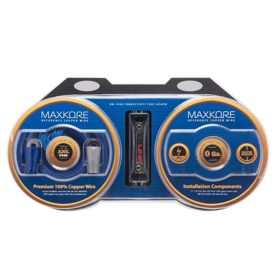 MX0ANL : 0 Gauge Maxkore 100% Copper ANL Amplifier Wiring Kit