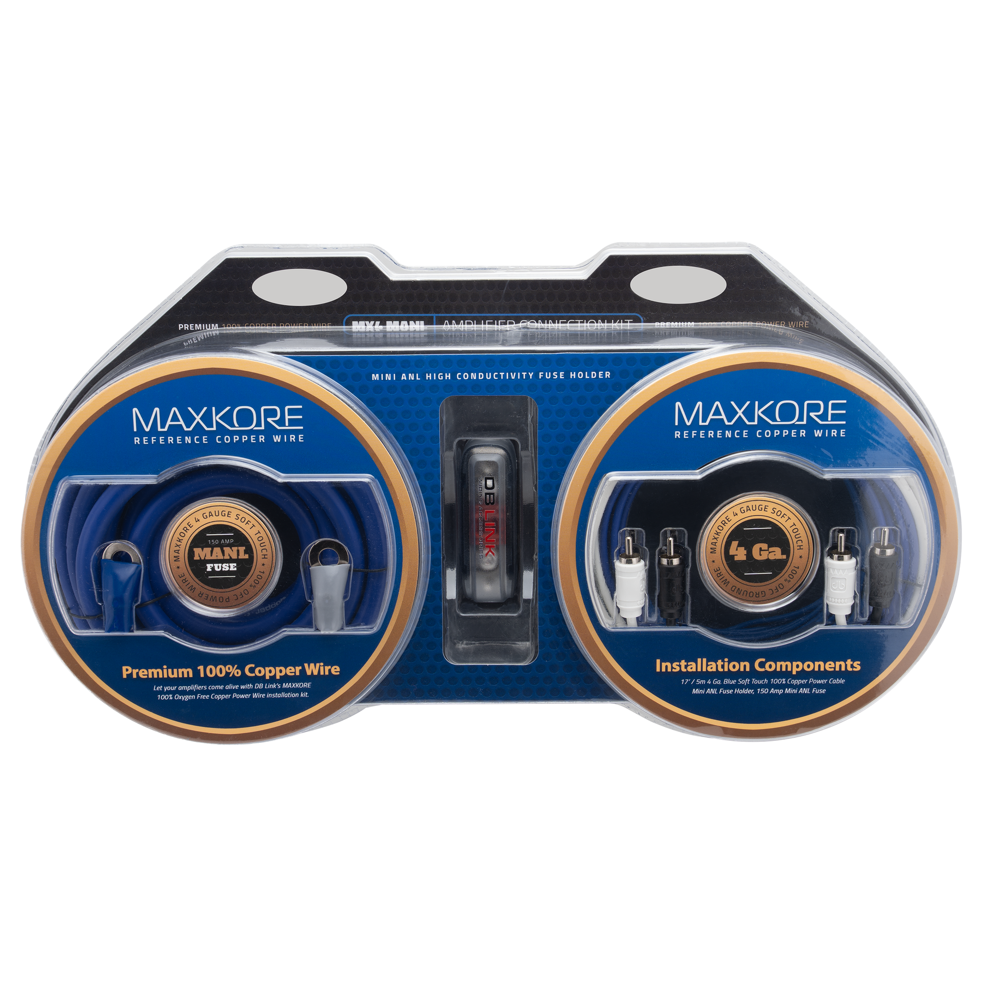 MX4MANL : 4 Gauge Maxkore 100% Copper Mini ANL Amplifier Wiring