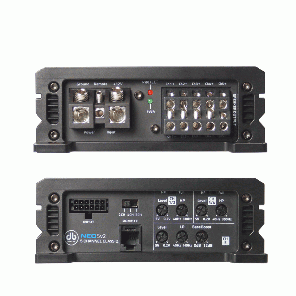 NEO5V2 : Mini Class D Full Range 5 Channel Amplifier