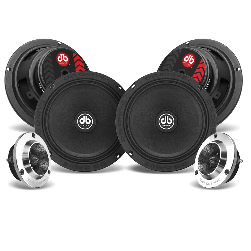 PRO6K4M : 6in PRO Audio Component Speaker W/Grill - 4 Mids - (Kit4M2Tw)