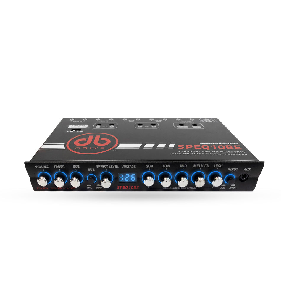 SPEQ10BE : 5 Band Pre Amp Equalizer With Bass Enhancer Digital Processing