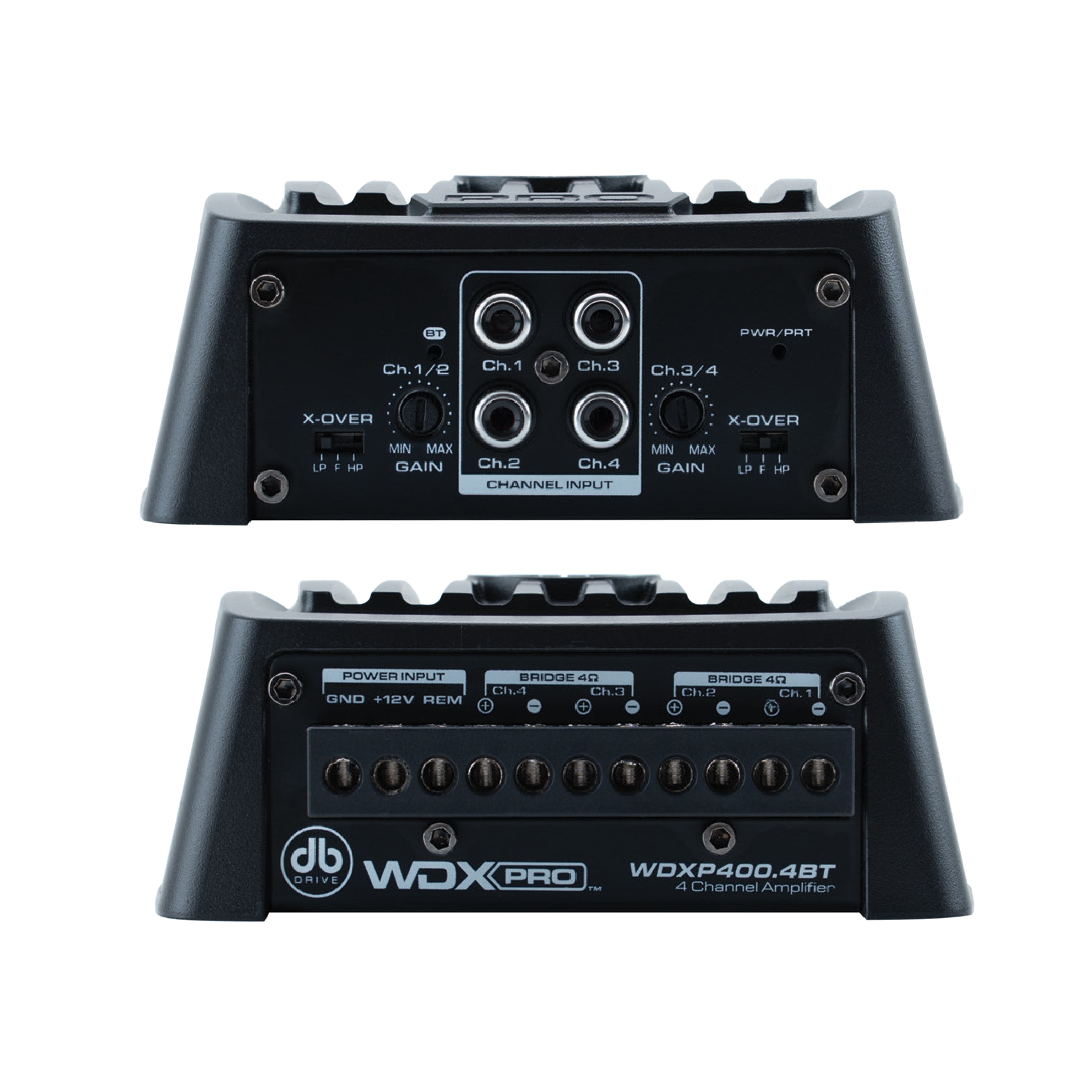 WDX P400.4BT : CLASS D MINI POWERSPORTS 4-CHANNEL AMPLIFIER WITH