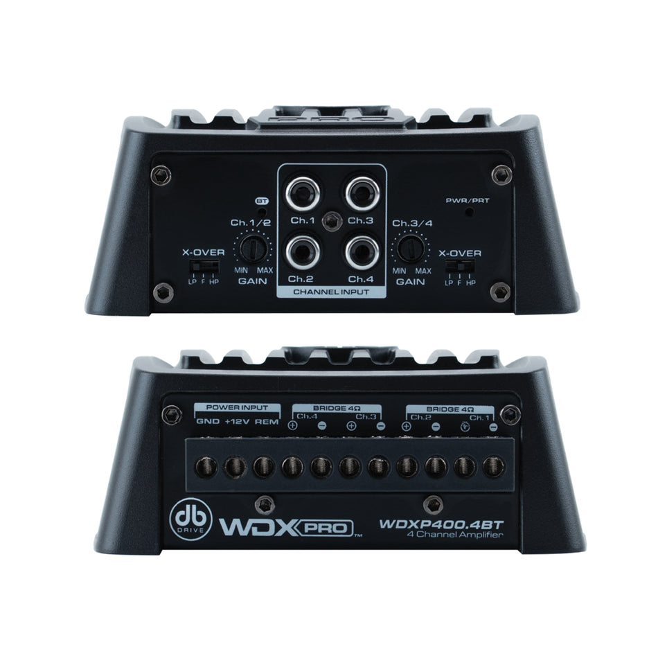 WDX P400.4BT : CLASS D MINI POWERSPORTS 4-CHANNEL AMPLIFIER WITH BUILT IN BLUETOOTH RECEIVER