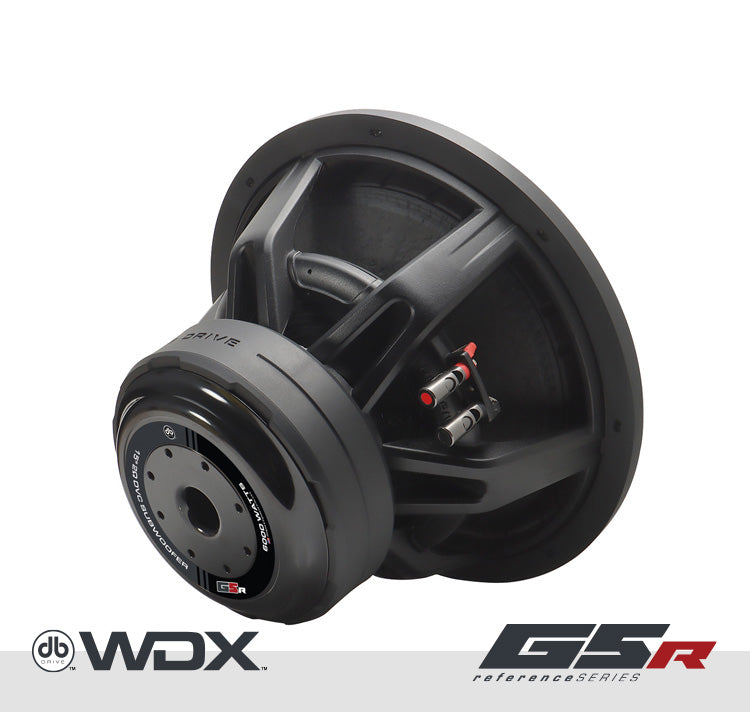 WDX15G5R.2 : 15 in. Dual 2-Ohm Subwoofer – DB Drive