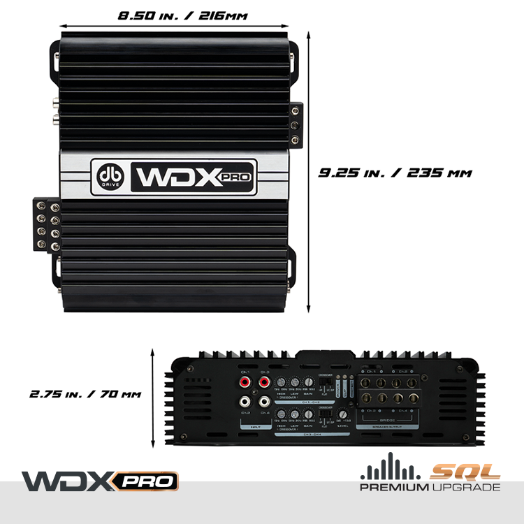 WDX PRO1000.4 : 4-Channel Full-Range Class D Amplifier