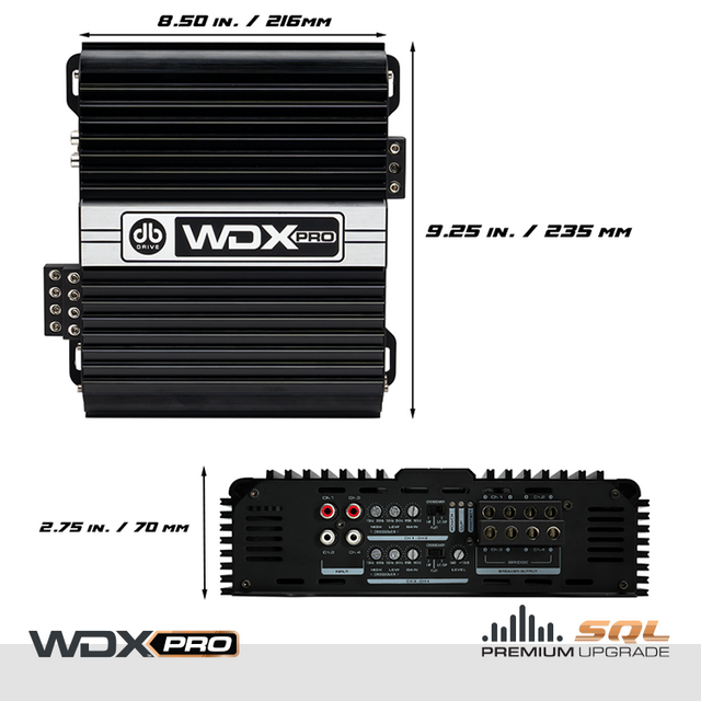 WDX PRO1000.4 : 4-Channel Full-Range Class D Amplifier