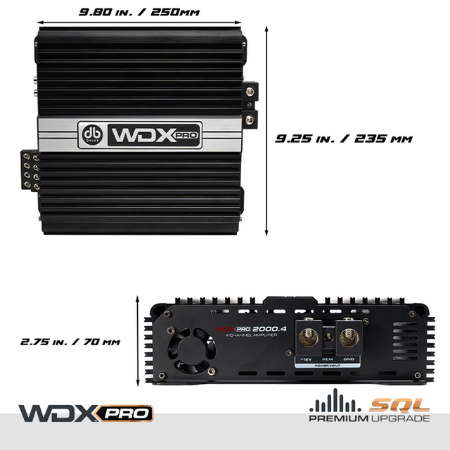 WDX PRO2000.4 : 4-Channel Full-Range Class D Amplifier – DB Drive