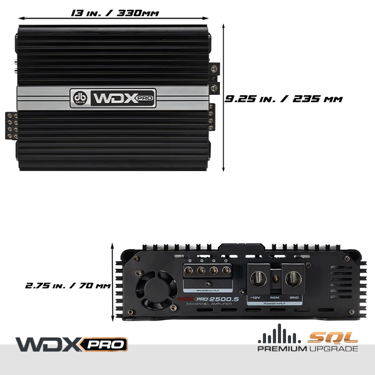 WDX PRO2500.5 : 5-Channel Full-Range Class D Amplifier – DB Drive