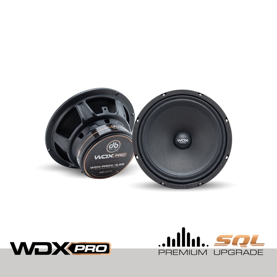WDXPRO4/6.8S: 6.5" Wide Frequency Range-Pro Audio Midrange, 1in KSV VC paper cone with cloth surround (Single)