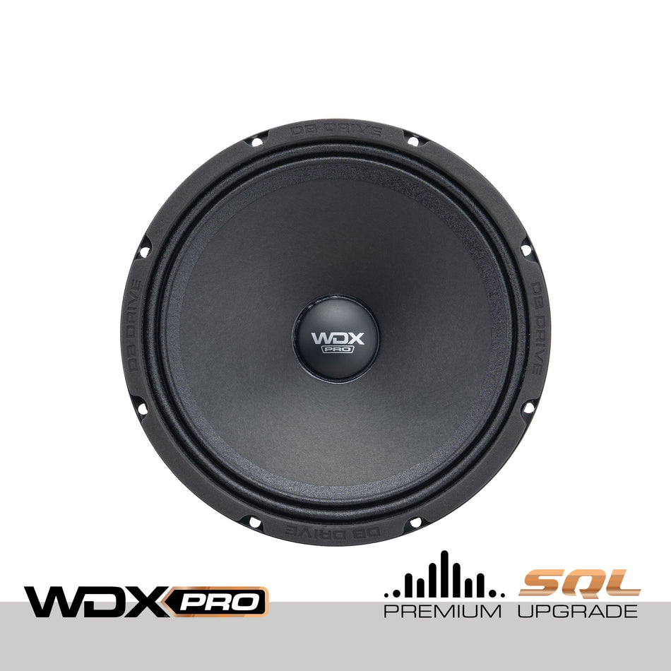 WDXPRO7/8.8S : 8" Wide Freq Range-ProAudio mid, 1.5in TIL VC, papercone w/cloth surround, Ferrite (Single)