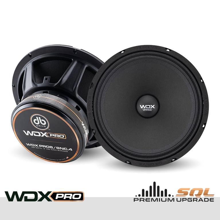 WDXPRO8/8NC.4 : 8" Neo-Charged PRO Audio Midbass (1 Pair)