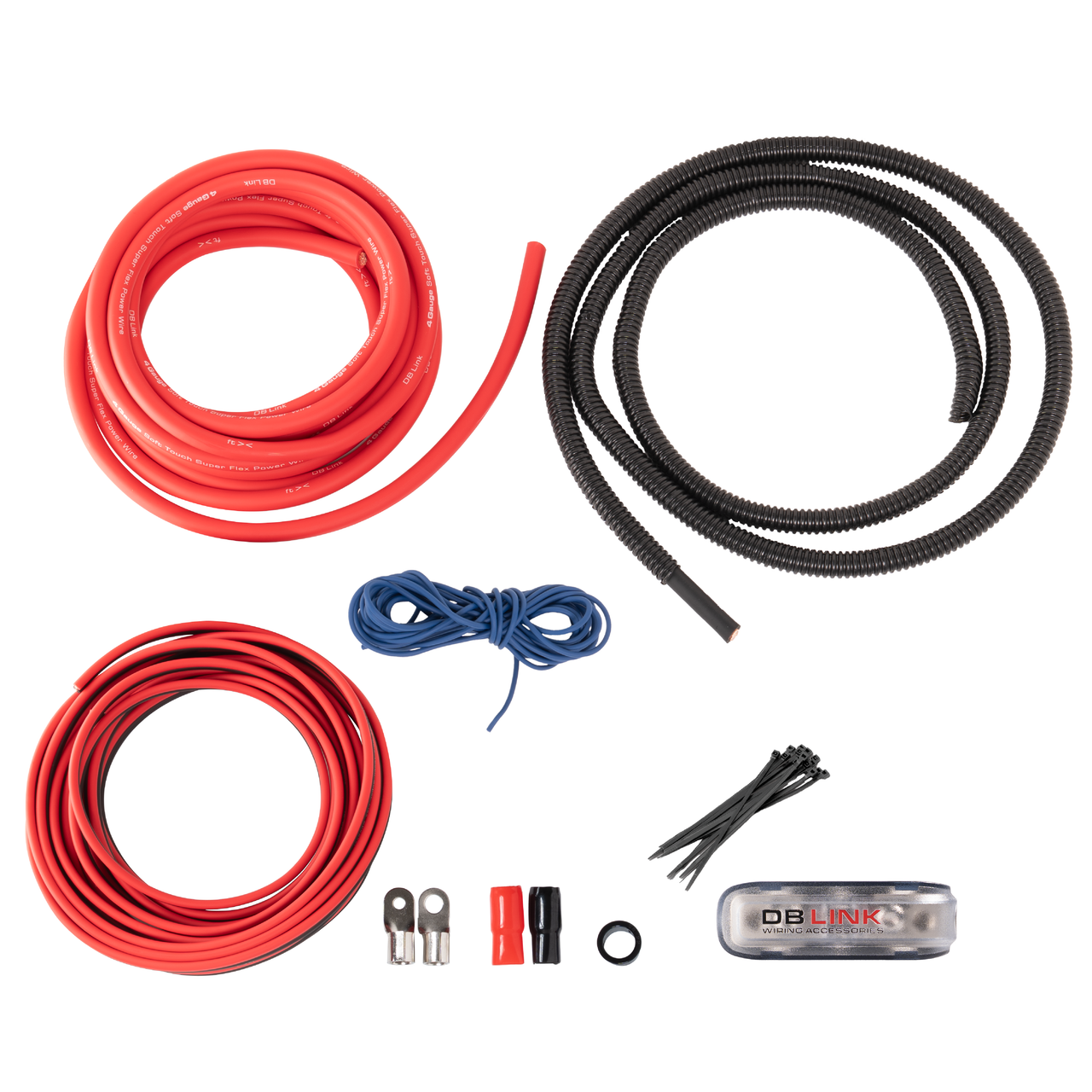 PRO-K2000 : 2 Pro Tweeters, 4 Pro 6.5 Mids, 4-Ch Amplifier, and 4 Gauge Wiring kit Pro Mid package