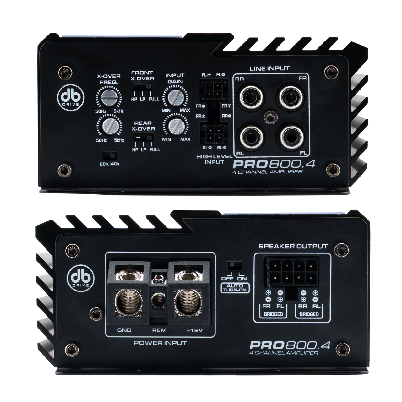 PRO-K2000 : 2 Pro Tweeters, 4 Pro 6.5 Mids, 4-Ch Amplifier, and 4 Gauge Wiring kit Pro Mid package