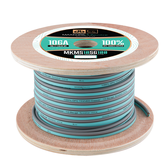 MKMS10SG100 : 100' 10Ga Maxkore Marine Sea Green/Gray, 100% OFC, TINNED Anti-Corrosive Wire Roll