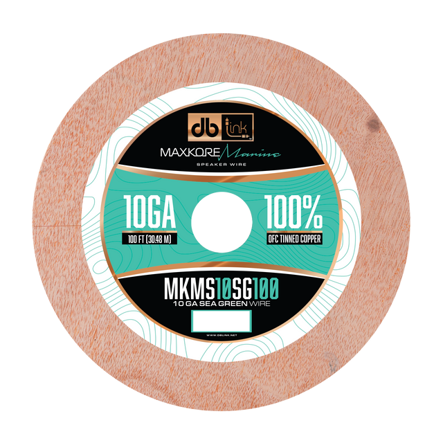 MKMS10SG100 : 100' 10Ga Maxkore Marine Sea Green/Gray, 100% OFC, TINNED Anti-Corrosive Wire Roll