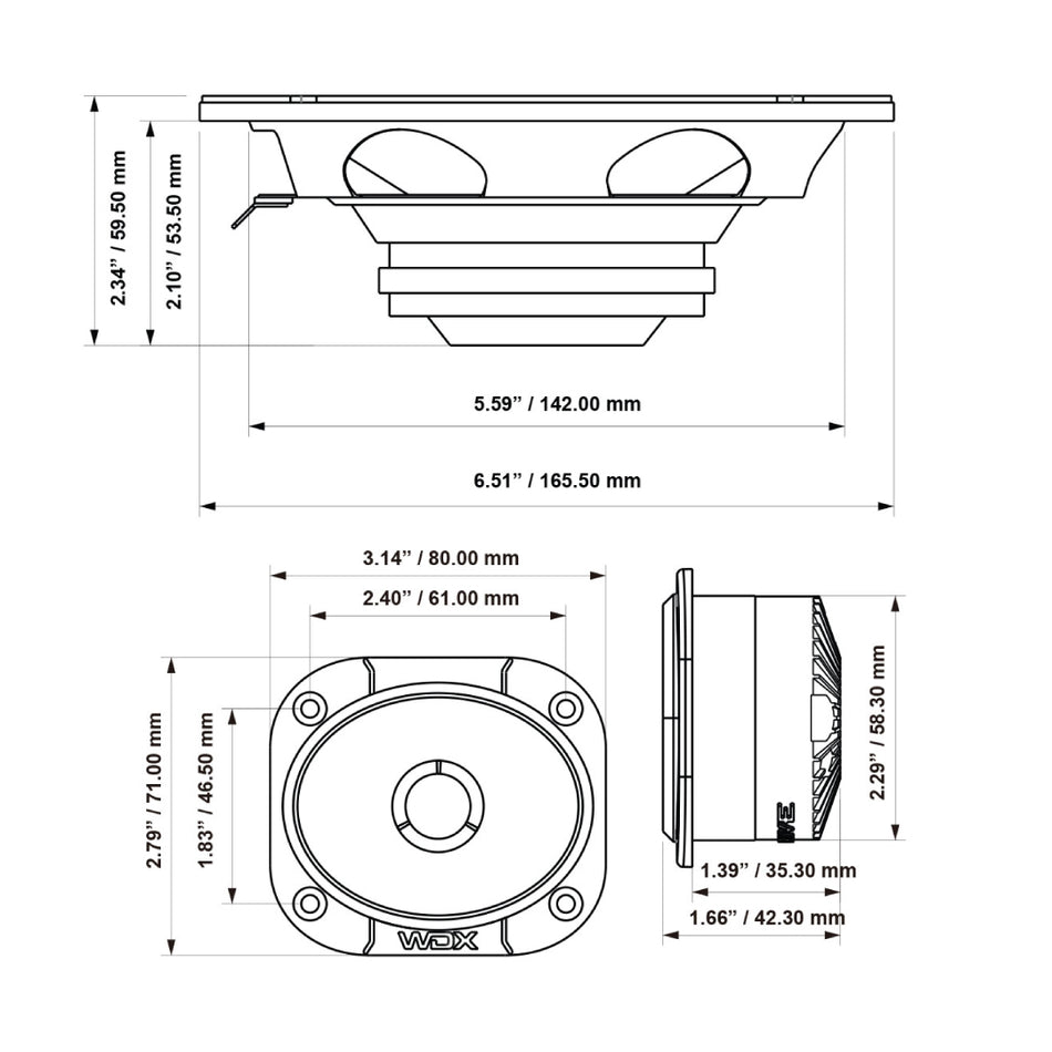 WDX5N-6.5-4MTW : Quad NEO-6.5" PRO Audio Kit