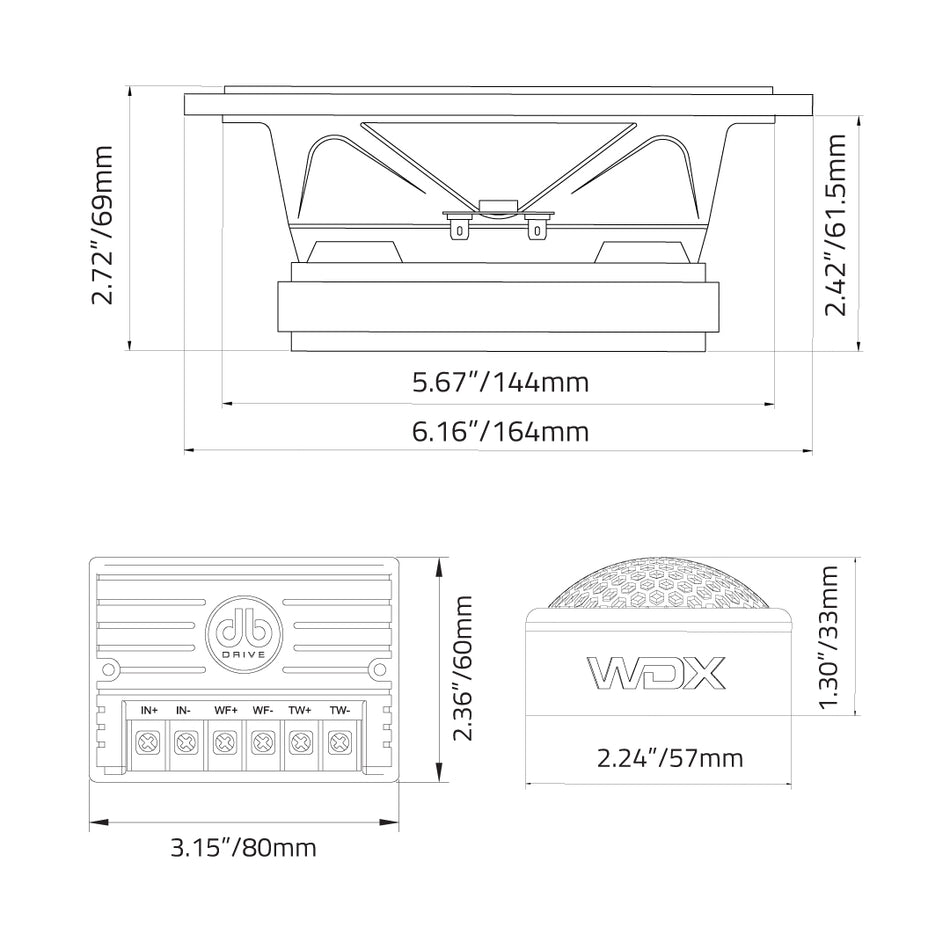 WDX65C : 6.5"  Competition Component Loudspeaker
